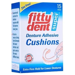 Fitty Dent Denture Adhesive Cushions 15 Pieces
فيتي دينت شرائط لاصقة 15 قطعة 