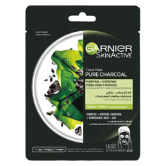 Garnier Pure Charcoal 1 Tissue Mask
غارنيه قناع الوجه بالفحم النقي 28 جم
