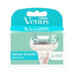 جيليت فينوس إكسترا سموث للبشرة الحساسة - (عبوة من 4 شفرات)