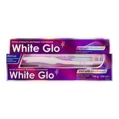 White Glo Toothpaste Whitening 2 in 1 With Mouthwash 100 ml
