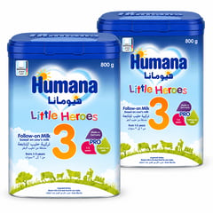 Humana (3) Baby Milk (2×800g)
هيومانا (3) حليب أطفال (حبتين×800 جم)