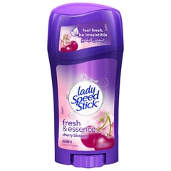 Lady Speed Stick Fresh & Essence Cherry Blossom 65g
ليدي سبيد ستيك فريش آند إيسنز شيري بلوسوم مزيل عرق بأزهار الكرز 65 جم