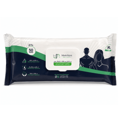 Mada Hayat Alcohol Free 50 Adult Wet Wipes
مدى حياة مناديل مبللة لكبار السن خالية من الكحول 50 منديل
