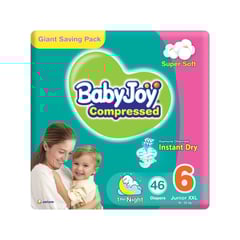 Baby Joy Compressed Junior 2XL (6) 16-25 Kg Giant Saving Pack 46 Diapers
