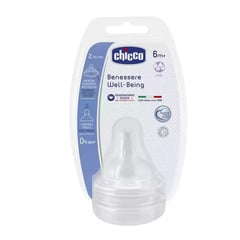 Chicco Wb Teat 6m+ Food Silicone 2 pcs
