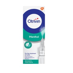 Otrivin Menthol Nasal Spray 10 Ml
أوتريفين منثول بخاخ للأنف 10 مل
