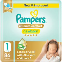 Pampers Premium Care (1) Newborn 2-5 Kg 86 Diapers
بامبرز عناية مميزة المولود الجديد (1) 2-5 كيلو 86 حفاضة
