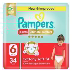 Pampers Premium Care Pants (6) +16Kg 34 Diapers