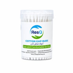 Resq Cotton Ear Buds 100 Buds
ريسكيو أعواد قطن للأذن 100 عود