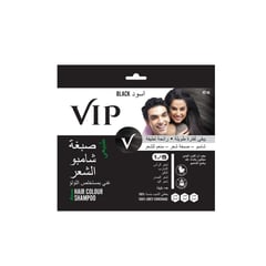 VIP Hair Color Shampoo Black 40 ml 
في اى بي شامبو لصبغ الشعر باللون الاسود 40 مل