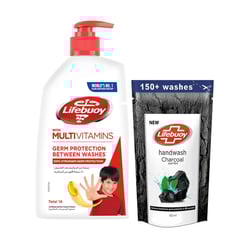 Lifebuoy HandWash Total 500Ml+180Ml Charcoal