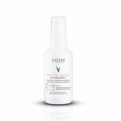 Vichy Capital Soleil UV-Age Daily Water Fluid Anti-Aging PA++++ SPF50+ - 40 ml
فيتشي كابيتال سولاي يو في-إيدج ديلي واقي شمس سائل مائي مضاد لعلامات تقدم السن بمعامل حماية عالي من الشمس 50+ - 40 مل