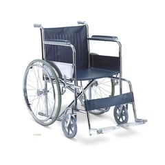 Wheel Chair Steel Frame Chrome 46 Inches 