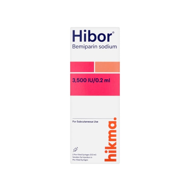 Hibor 3500 Iu 0.2 Ml 2 Prefilled Syringes