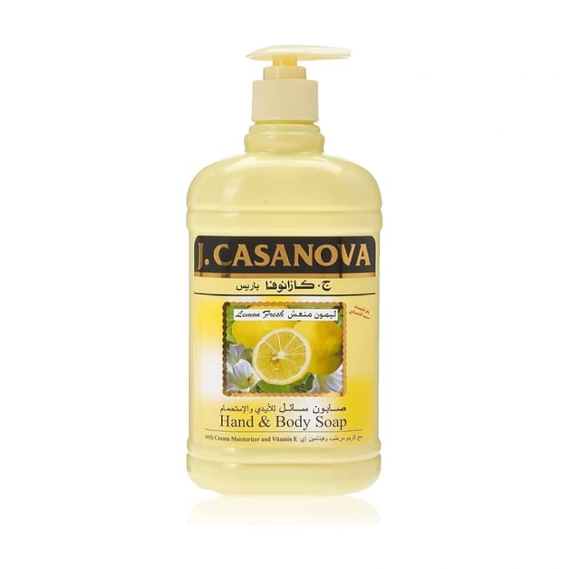 J. Casanova Hand & Body Soap Lemon Fresh 500 ml