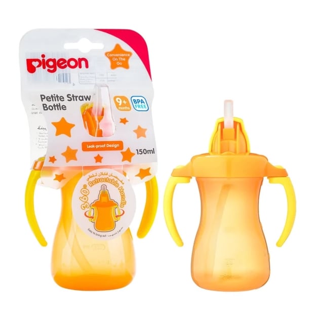Pigeon 924 Petite Straw Bottle 150ml Orange