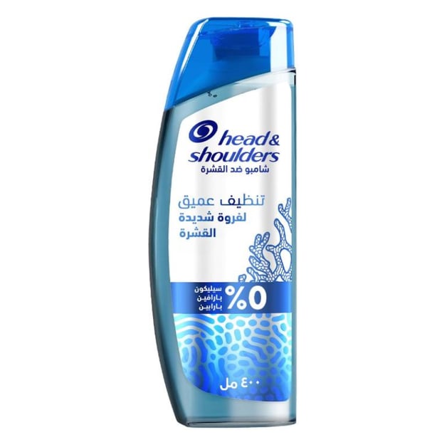 Head & Shoulders Deep Clean Anti-Dandruff Shampoo – Severe Flake Control, Deep Cleansing, 400ml
