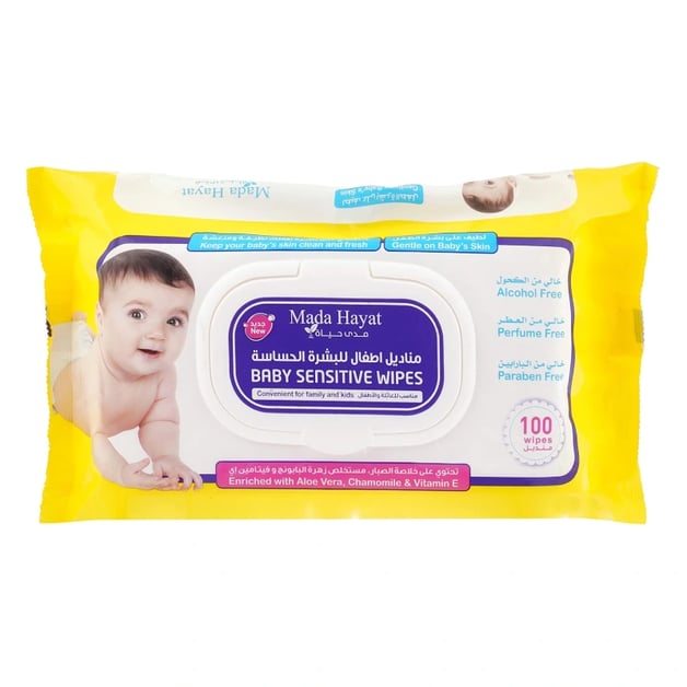 Mada Hayat Sensitive 100 Baby Wipes