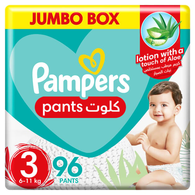 Pampers Pants (3) 6-11 Kg Jumbo Box 96 Diapers