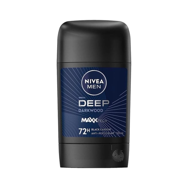 Nivea Deo Stick For Men Deep Dark Wood Black Carbon 50 ml