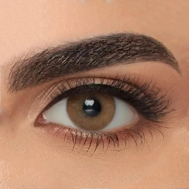 عدسات ثري دي الشهرية لون عسلي