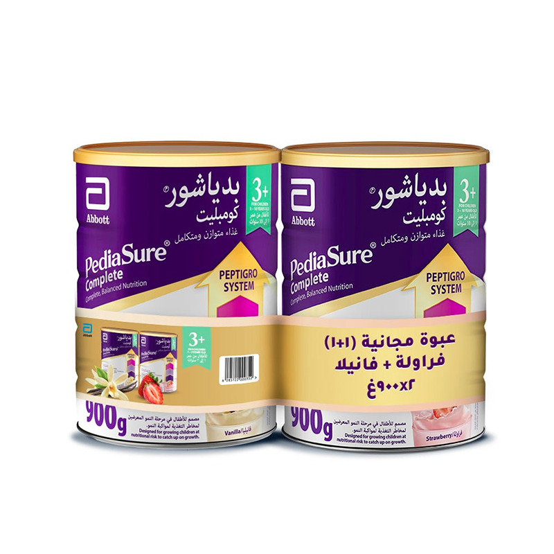 بيداشور كومبليت 3+ فراولة وفانيليا (حبتين*900 جم) — صورة 1